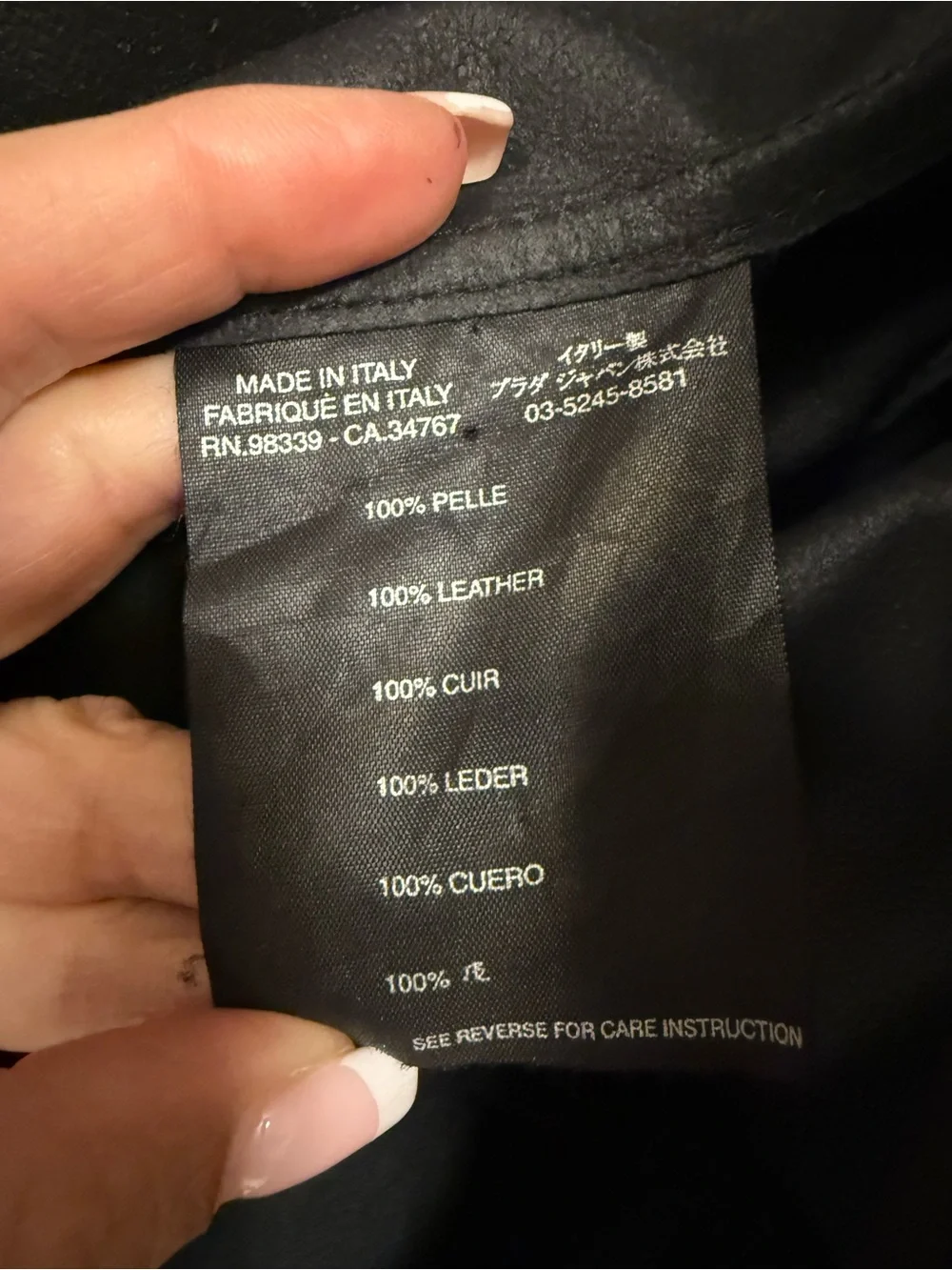 Prada Black moto 1990’s vintage  weight Leather Bomber Jacket medium